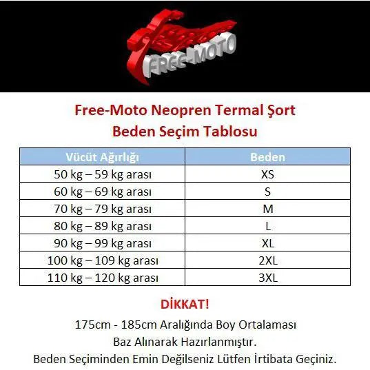 Free-Moto Motorsikletçi Neopren Termal Şort - Dalış Elbisesi Market