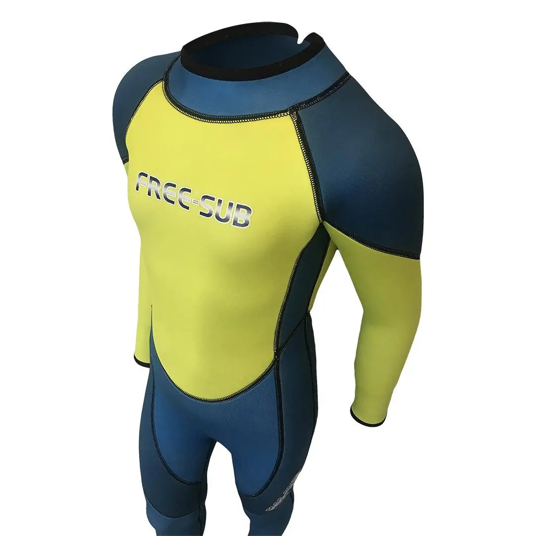Free-Sub 3mm Çocuk Sörf Scuba Tüplü Dalış Elbisesi Wetsuit Blue - Dalış Elbisesi Market