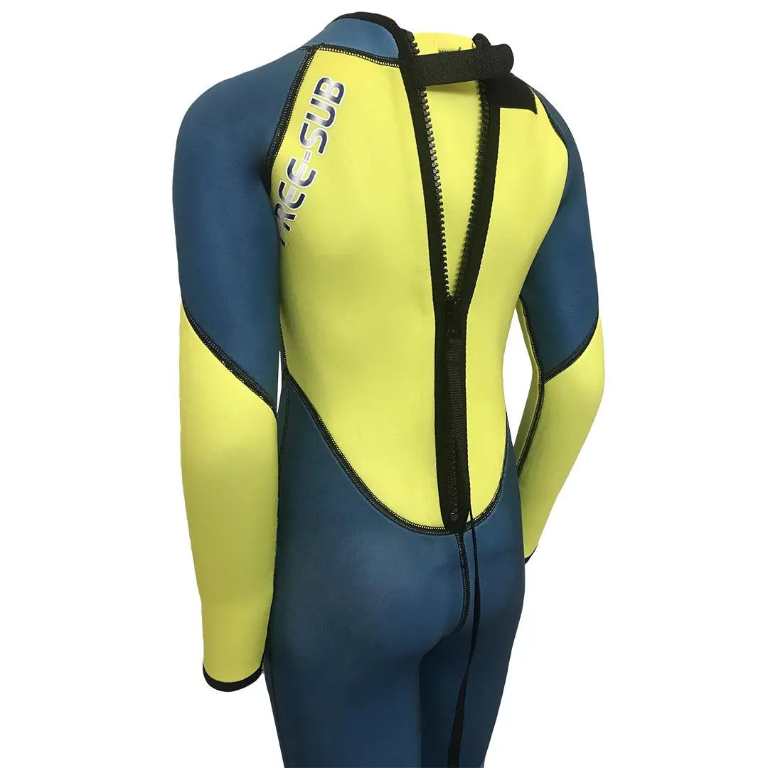 Free-Sub 3mm Çocuk Sörf Scuba Tüplü Dalış Elbisesi Wetsuit Blue - Dalış Elbisesi Market