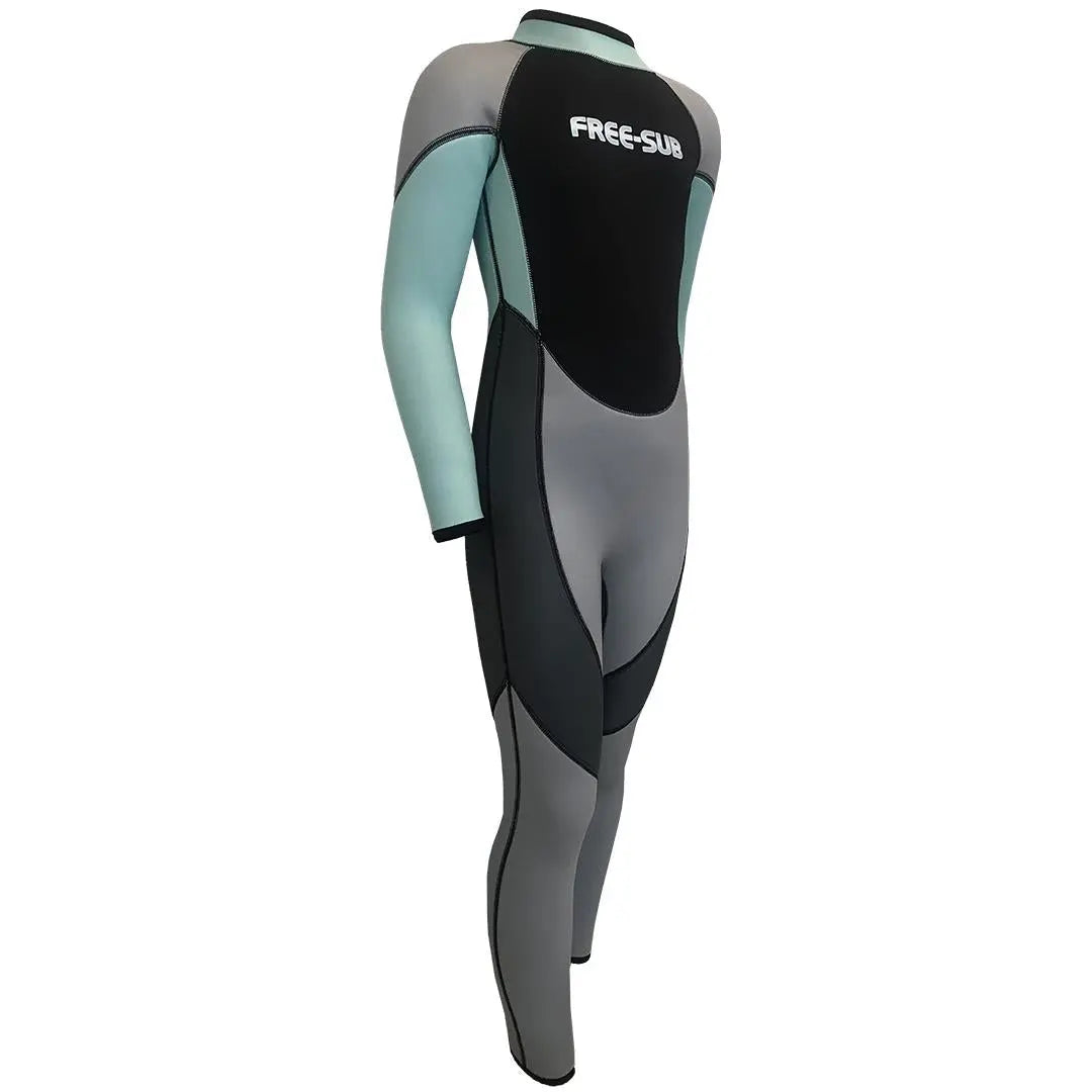 Free-Sub 3mm Çocuk Sörf Scuba Tüplü Dalış Elbisesi Wetsuit Turkuaz - Dalış Elbisesi Market