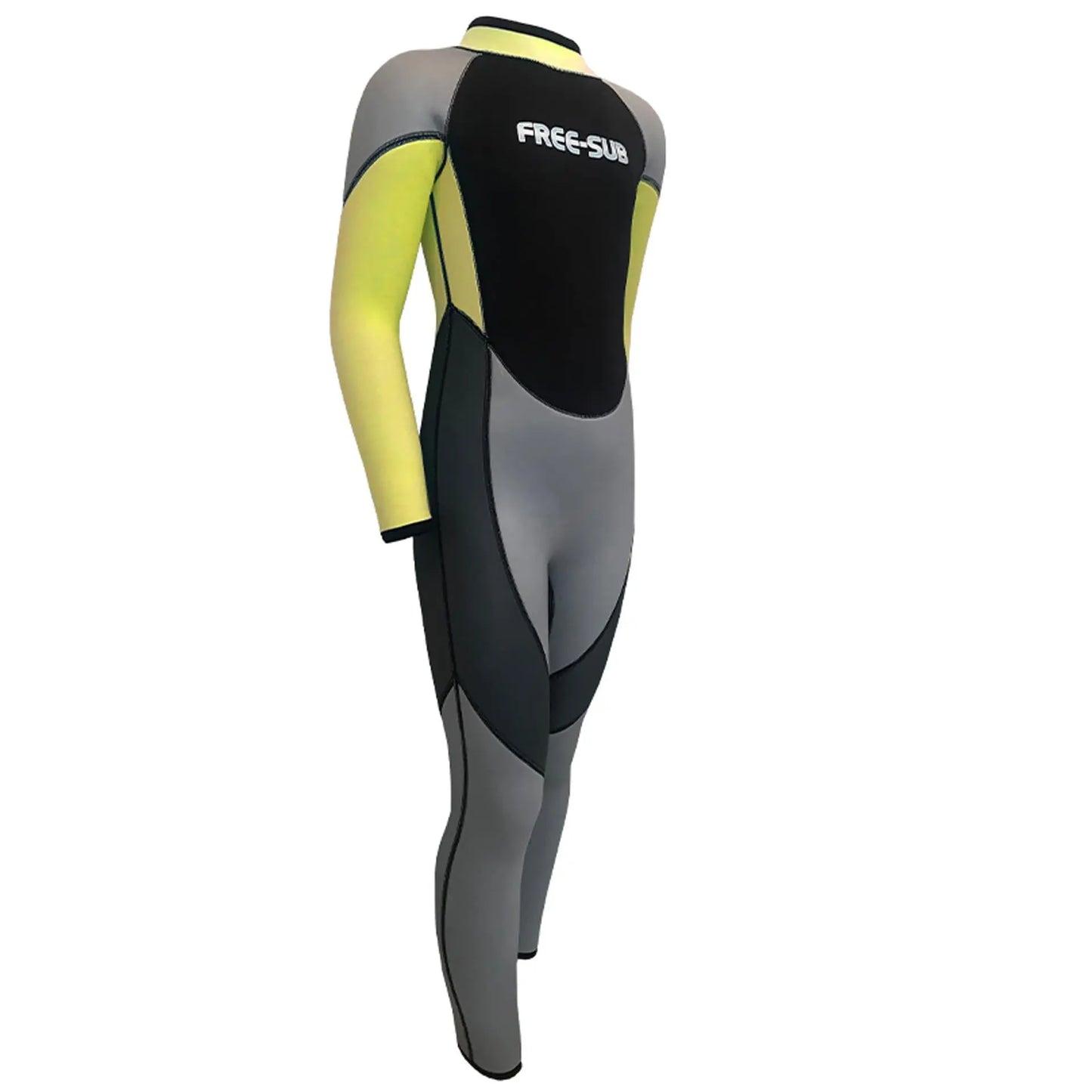 Free-Sub 3mm Çocuk Sörf Scuba Tüplü Dalış Elbisesi Wetsuit Yellow - Dalış Elbisesi Market