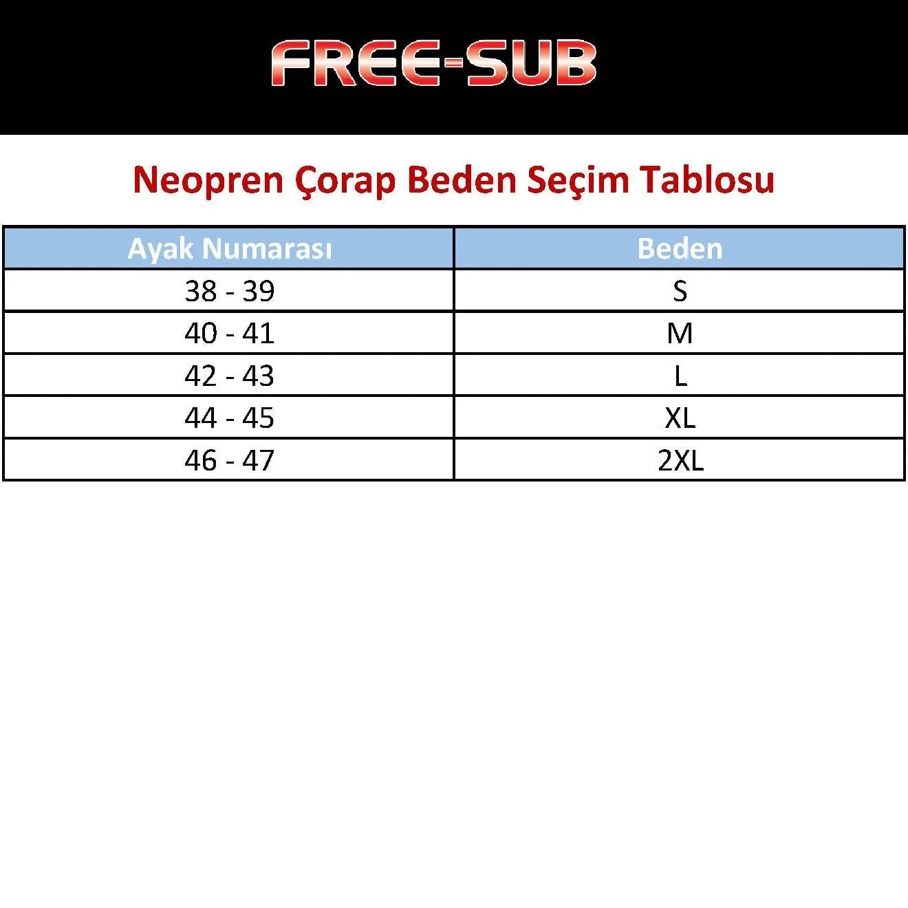 Free-Sub 5mm Full Smooth Siyah Dalış Çorabı - Dalış Elbisesi Market