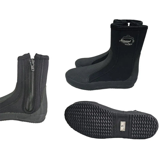 5mm Neopren Sert Tabanlı Dalış Botu Dalgıç Ayakkabısı - Dalış Elbisesi Market