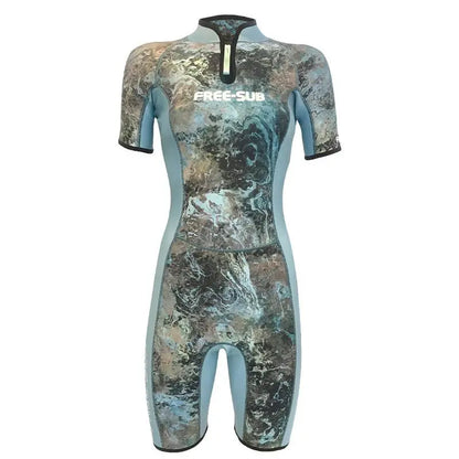 Free-Sub 2mm Dreams Garden Kadın Shorty (Kısa) Sörf, Scuba Tüplü Dalış Elbisesi Wetsuit - Dalış Elbisesi Market