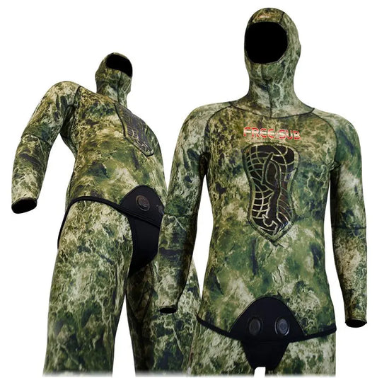 Free-Sub 9mm Expert Green Avcı Serbest Dalış Elbisesi - Dalış Elbisesi Market