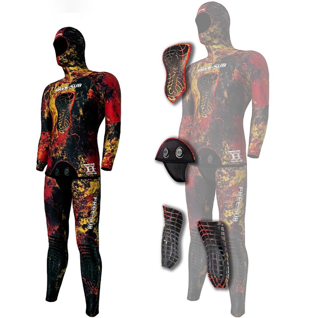 Free-Sub 3mm Assos Red Yamamoto Avcı Serbest Dalış Elbisesi 