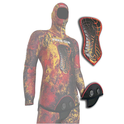 Free-Sub 5mm Assos Red Yamamoto Avcı Serbest Dalış Elbisesi 