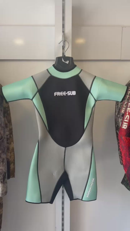 Free-Sub 3mm Çocuk Shorty (Kısa), Sörf Yüzme Scuba Tüplü Dalış Elbisesi