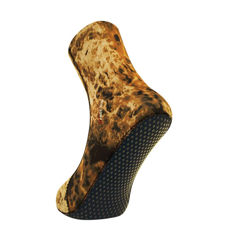 Free-Sub 3mm Opencell Expert Brown Kamuflaj Tabanlı Dalış Çorabı - Dalış Elbisesi Market