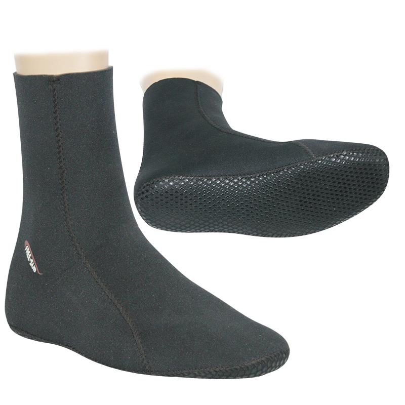 Free-Sub 3mm Opencell Siyah Kaymaz Tabanlı Dalış Çorabı - Dalış Elbisesi Market