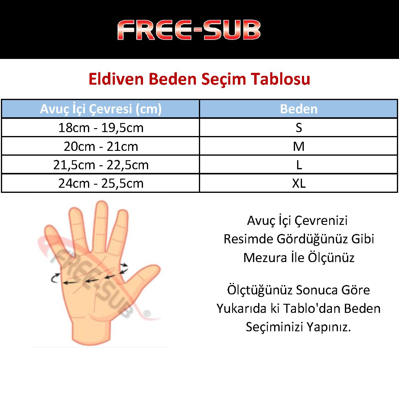 Free-Sub Diver Pro 3mm Kapadokya Neopren Dalış Eldiveni - Dalış Elbisesi Market